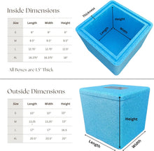 Load image into Gallery viewer, Insulated Shipping Box Size M (ID: 9.13" x 9.13" x 9.26") 1.5" Thickness