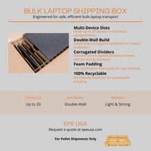 Load image into Gallery viewer, Bulk Laptop Shipping Box – Holds Up to 20 Laptops | Designed for Pallet Shipments
